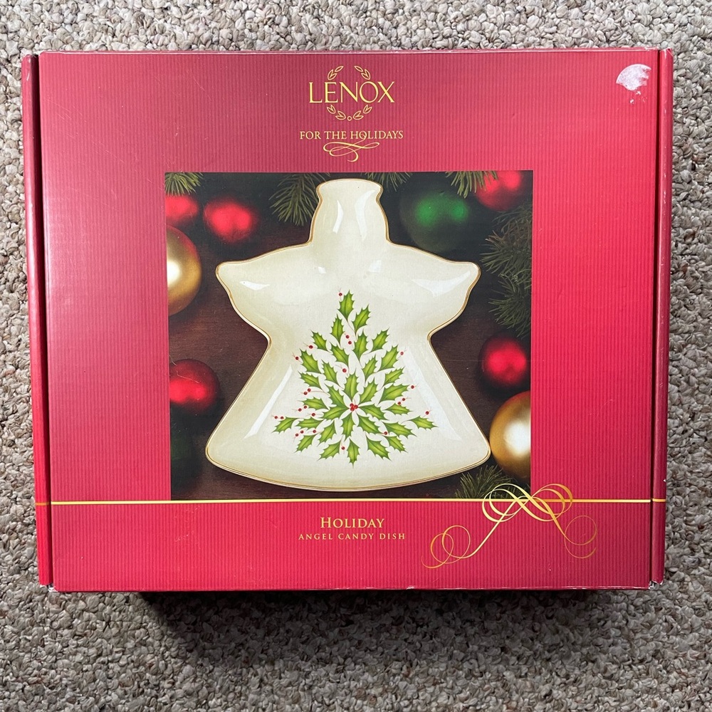 NIB Lenox Holiday Angel candy dish